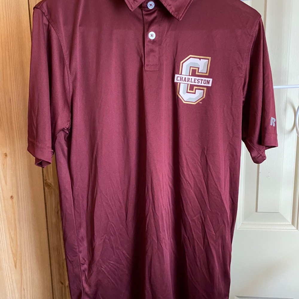 Men's College of Charleston Polo Style Shirt - Burgundy, Small 34-36
